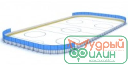 Хоккейная коробка (Борт из стеклопластика) С-074 (26х56) - 1