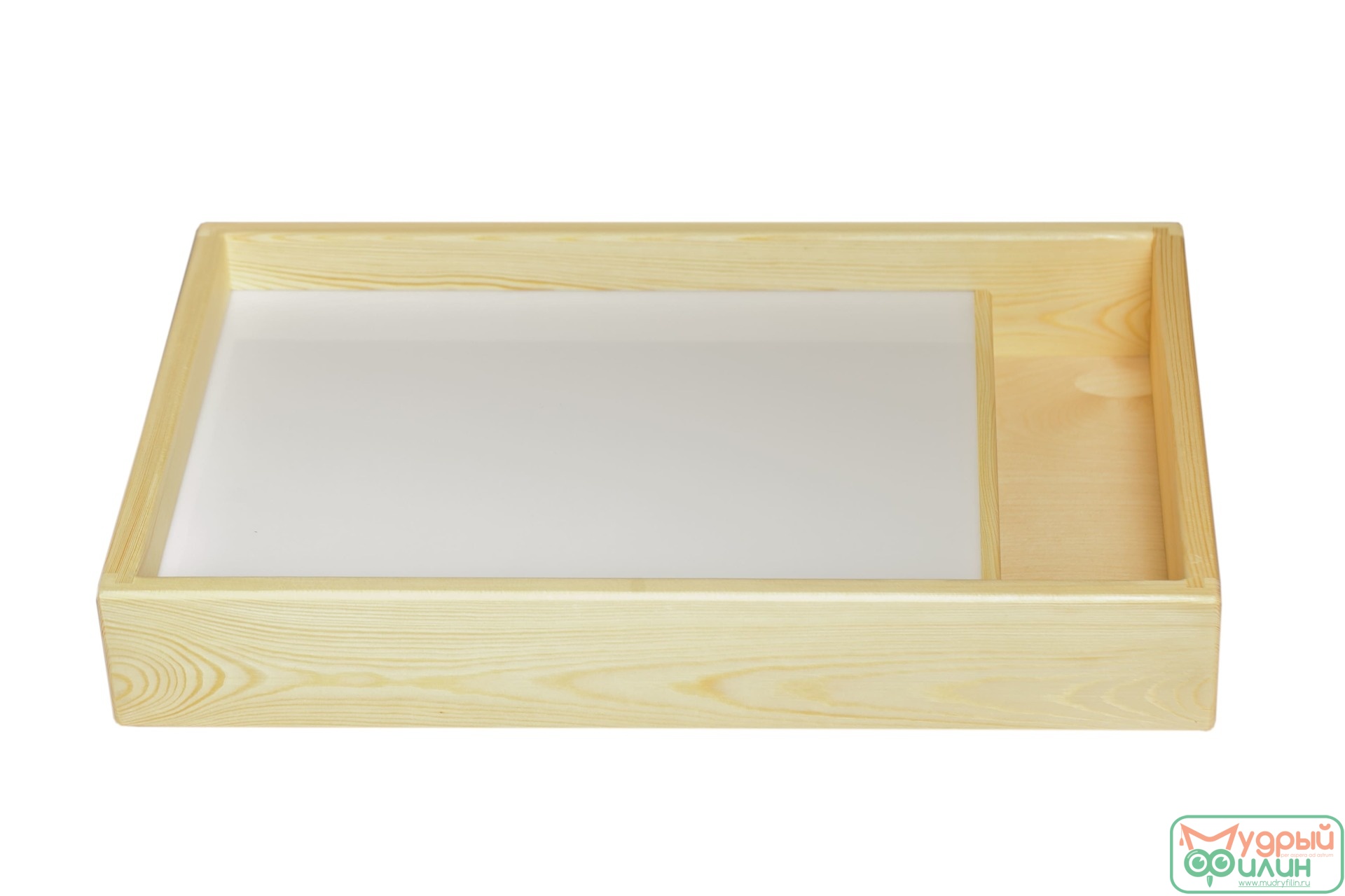 Планшет для рисования песком с белой подсветкой с одним или двумя отсеками, 50х40 см - 1