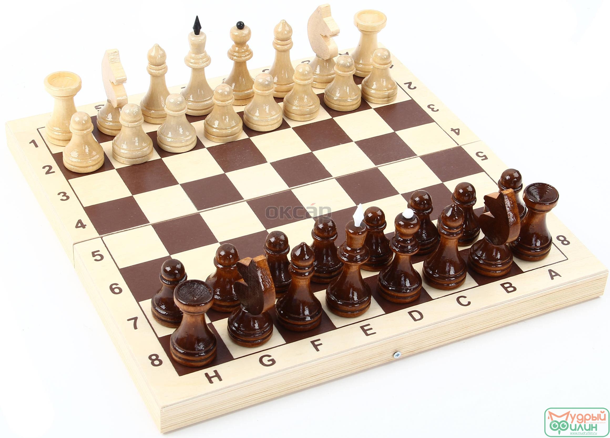Шахматы обиходные с доской (Фигуры деревянные) - 1